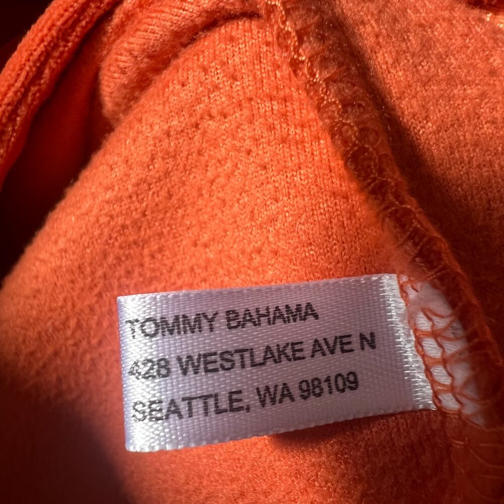 Tommy Bahama Marlin Logo Fleece 3/4 Zip Orange Men M Pullover Activewear Casual - Picture 7 of 9